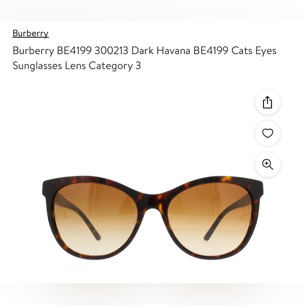 Burberry Havana dark tortoise sunglasses